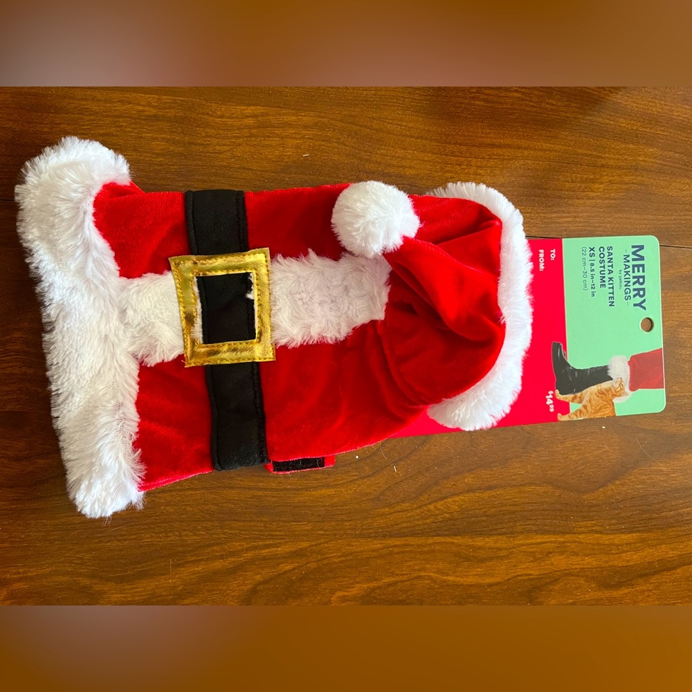 NWT Petco Merry Makings Kitten Santa Costume